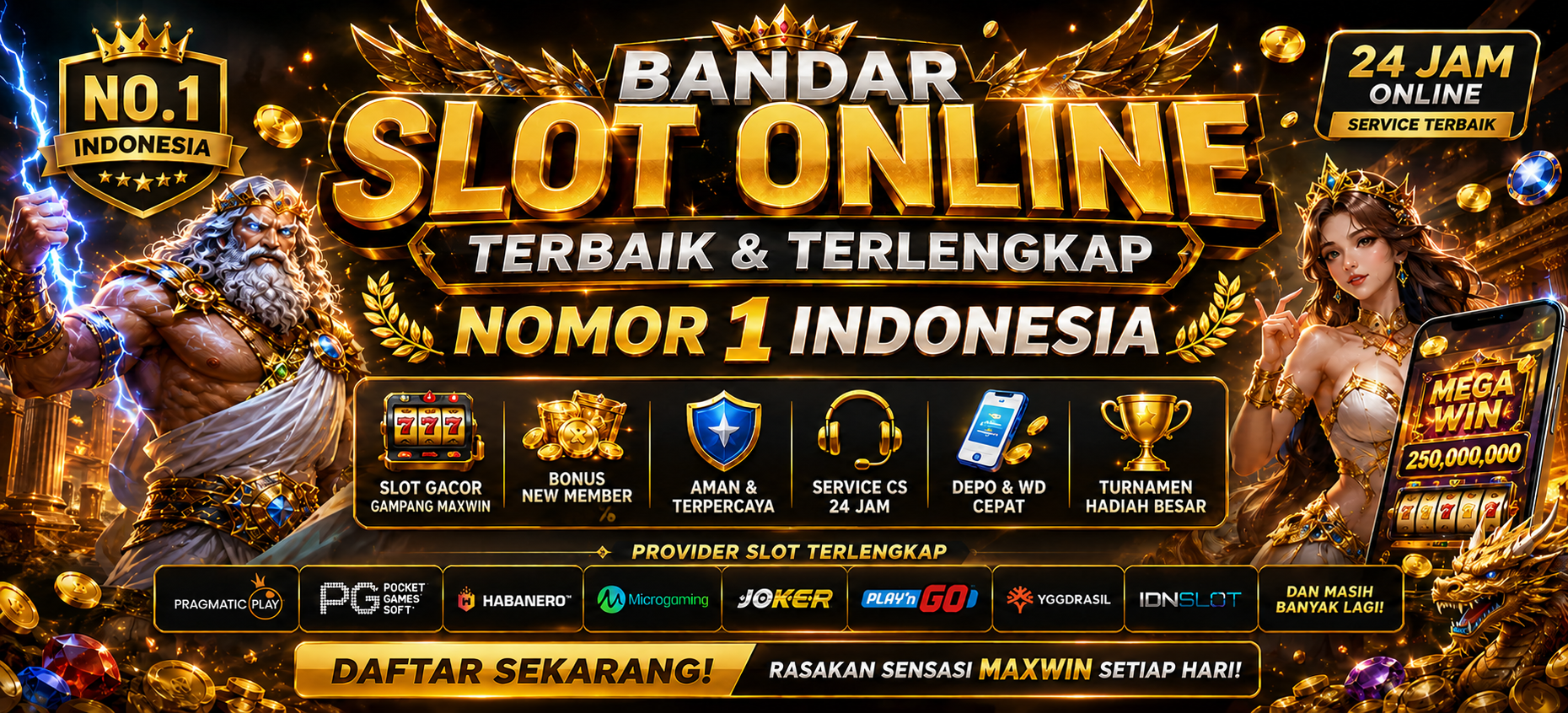 BANDAR SLOT ONLINE TERBAIK DAN TERLENGKAP NOMOR 1 INDONESIA